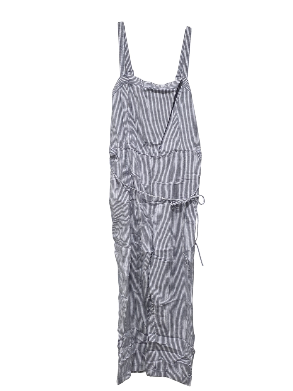 Old Navy Blue and White Striped Wide-Leg Jumpsuit - Picture 2 of 3